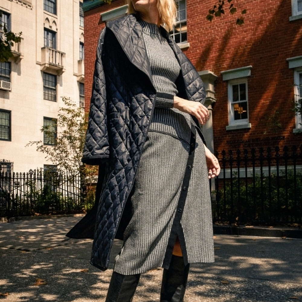 NWT ETCETERA | $495 Pinnacle Oversized Quilted Coat - Picture 4 of 5